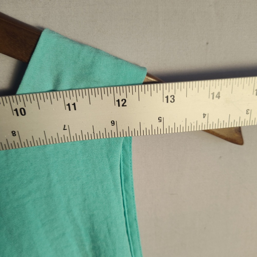 a.n.a A New Approach Mint Green Tiered Sleeveless Tank Top Blouse Back Zip Large - Picture 4 of 10